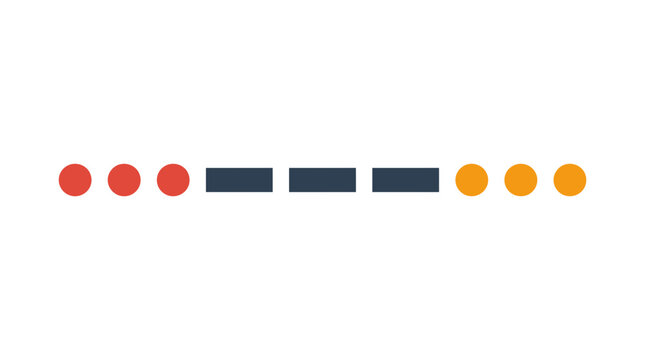 Morse Code Communication Dots and Dashes Isolated