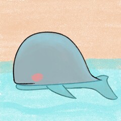 Whale in the sea © San