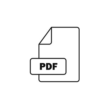 PDF Document Line Icon