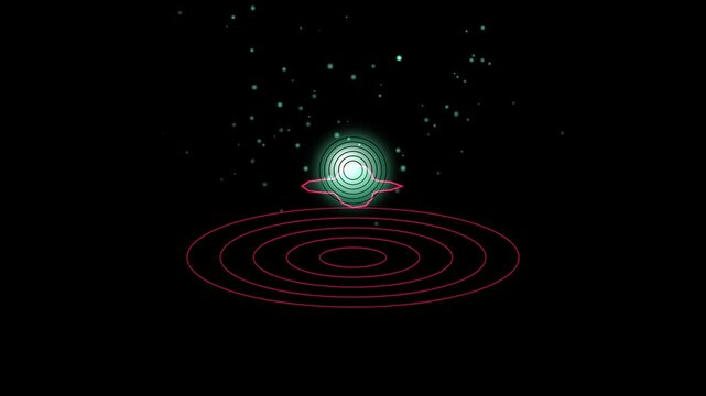 Procedural Golf Ball Water Impact Seamless Motion Loop 4K