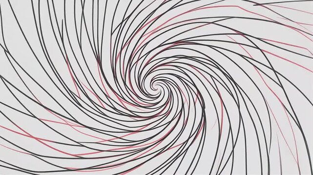 Spinning Spiral Line Art Geometric Loop