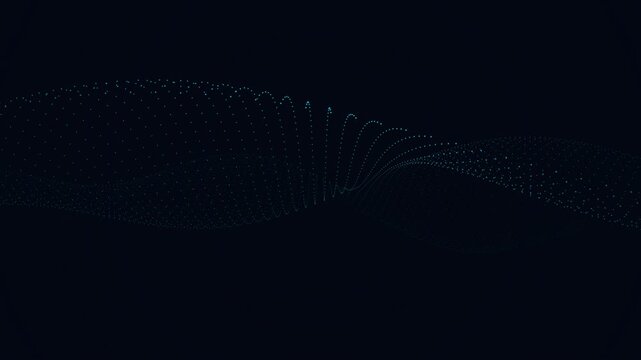 Clean, text-free abstract particle wave background with interactive mouse parallax effect. Ideal for web overlays, hero sections, and tech presentations.