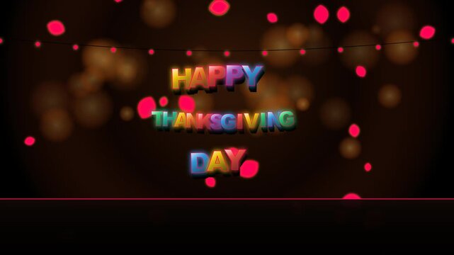 Autumn Thanksgiving Holiday Festive Floating Seamless Motion Loop 4K