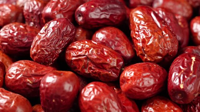 closeup of jujube fruit, Dried chinese red date