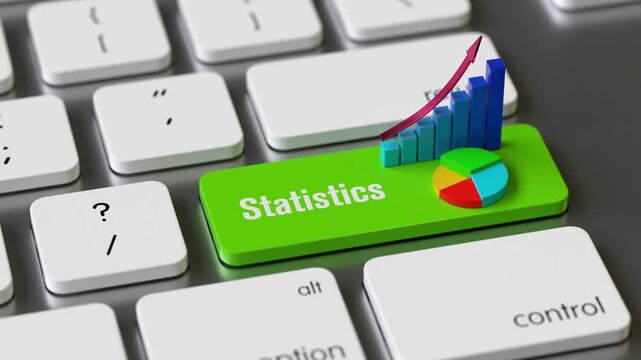 graph on the keyboard of a latop, 3d rendering,conceptual image. online  financial and revenue concepts.