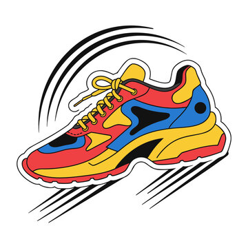Retro Sneaker Pop Art Sticker