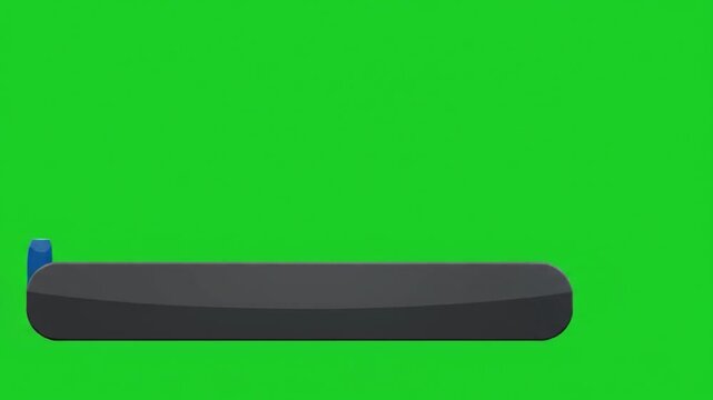 Modern Dark Grey Lower Third Banner on Green Screen Background