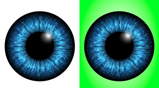 Cybernetic futuristic eye design digital