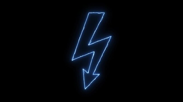 Attack warning neon glowing animation loop icon cyber threat alert danger security hazard malware breach motion isolated dark background