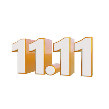 11.11 Sale 3D Number