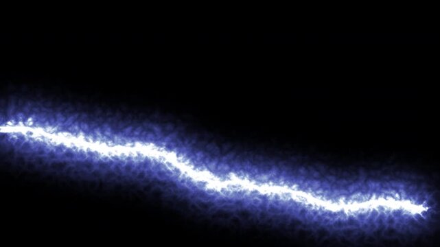Field of thin blue lightning bolts flashing in the dark. Seamless loop background and overlay with alpha channel for storm, energy, technology and title backgrounds.