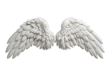 Obraz premium Soft spread white angel wings cutout