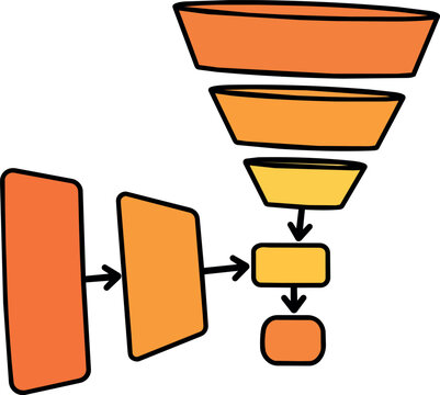 Sales Funnel Diagram with Multiple Conversion Stages