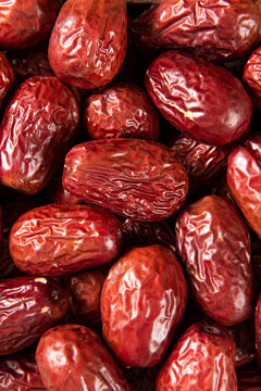 closeup of jujube fruit, Dried chinese red date