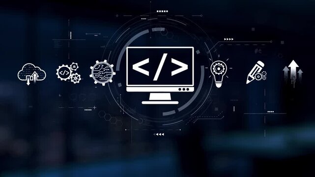 A futuristic robot hand interacts with a digital screen, representing concepts of coding, technology, and innovation in a modern computing environment. Synapse