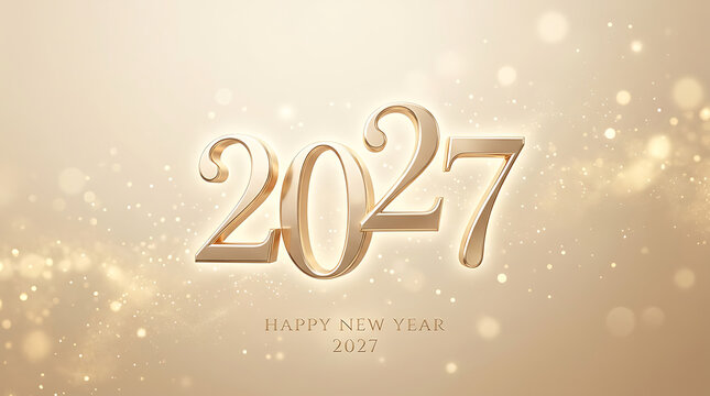 Shiny 2017 number with sparkles background