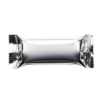 Shiny foil wrapped candy bar
