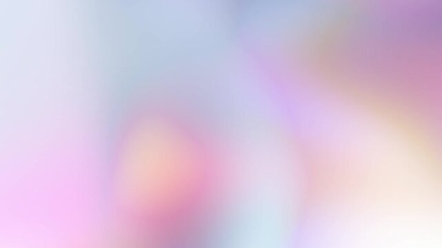 Soft aesthetic holographic pastel pink peach and cyan gradient motion loop featuring smooth glowing fluid light blur Perfect for modern presentation backgrounds and intros