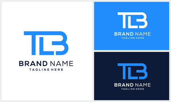 Initial letter TLB logo design, lettering TLB san serif font and alphabet logo vector concept