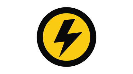 Electricity sign vector symbol for high voltage hazard
