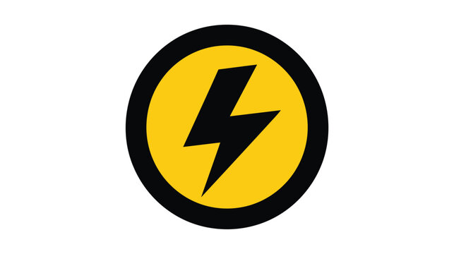Electricity sign vector symbol for high voltage hazard