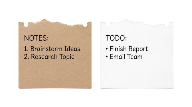 notes and todo list kraft paper vector