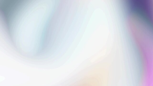 Soft clean white pastel rainbow and light holographic gradient background loop with subtle glowing liquid light reflections Perfect for aesthetic presentation backgrounds and intros