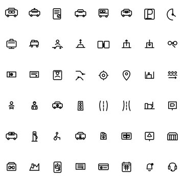 EV Charging Construction & Infrastructure Icon Set