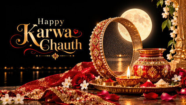Happy karwa chauth concept