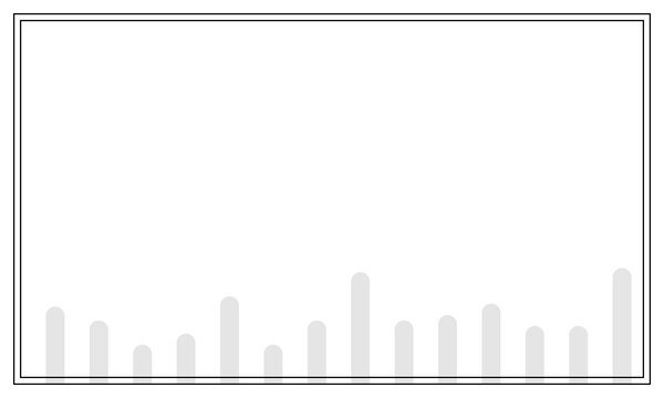 A white background featuring two black rectangular outlines and an elongated oval at the bottom, positioned close to the outer rectangular outline.