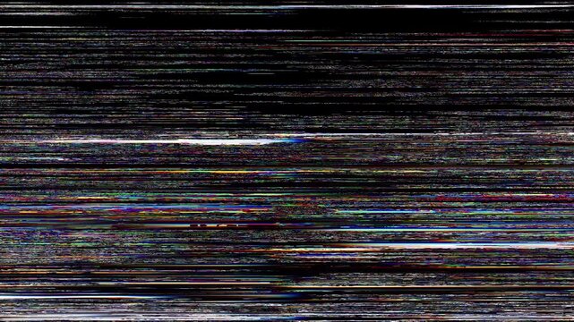 Digital signal error effect combined with retro VHS transition glitch