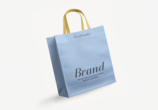 Eco Friendly Branded Shopping Bag Mockup PSD