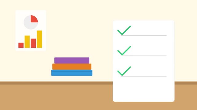 vector illustration of a set of stationery notebook, library, books, computer, school, technology