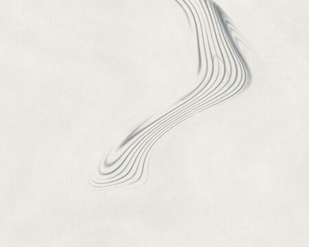 Abstract flowing grey lines on a textured light background