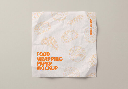 Food Wrapping Paper Mockup
