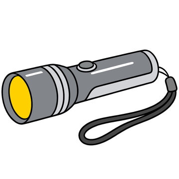 Handheld LED flashlight pocket torch light equipment tool camping utility hardware object accessory