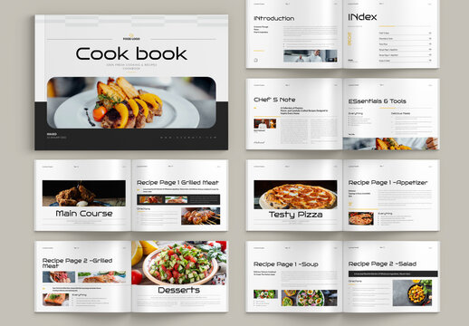 Cookbook Brochure Landscape Template