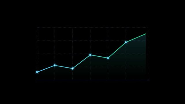 Digital interface blueprint frame with grid lines animated on black background