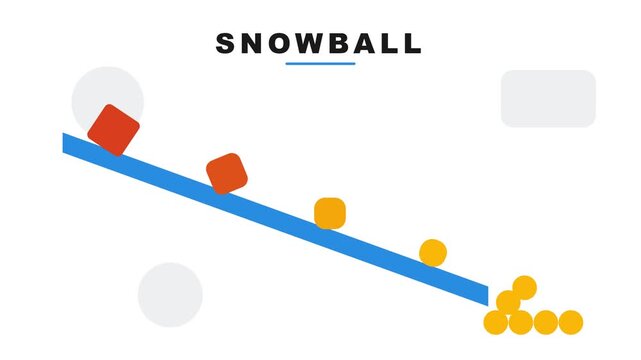 Snowball Effect Metaphor: Business Growth and Momentum Illustration