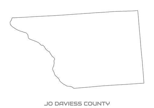 Jo Daviess County map, Illinois State, USA