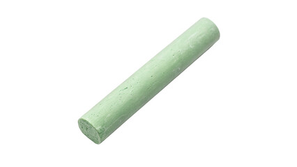 Single light green chalk stick drawing tool isolated on transparent background © Olga