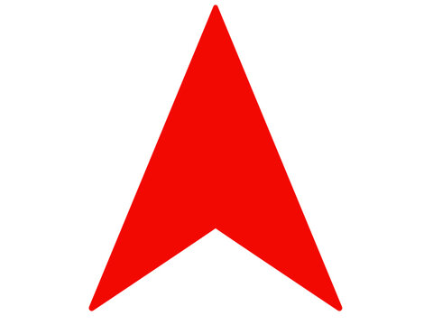 Vector illustration of a red arrow