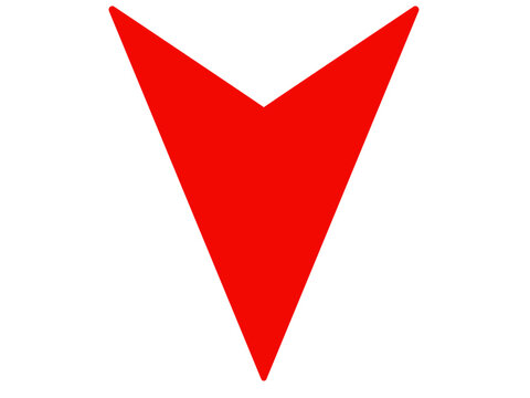 Vector illustration of a red arrow