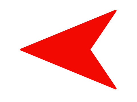 Vector illustration of a red arrow