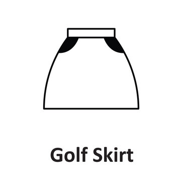  Golf Skirt Vector Icon which an easily modify and edit