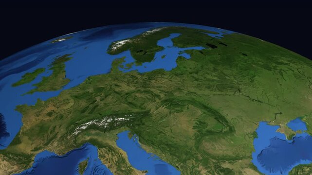 Animated Flight Path from Amsterdam Netherlands to Dallas United States