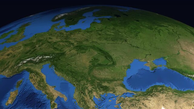 Animated Flight Path Map from Munich Germany to Chicago USA