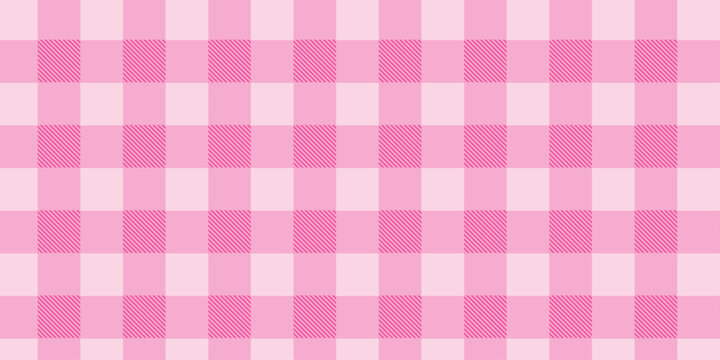 Light Pink Gingham Seamless Pattern Plaid Fabric Vector Background