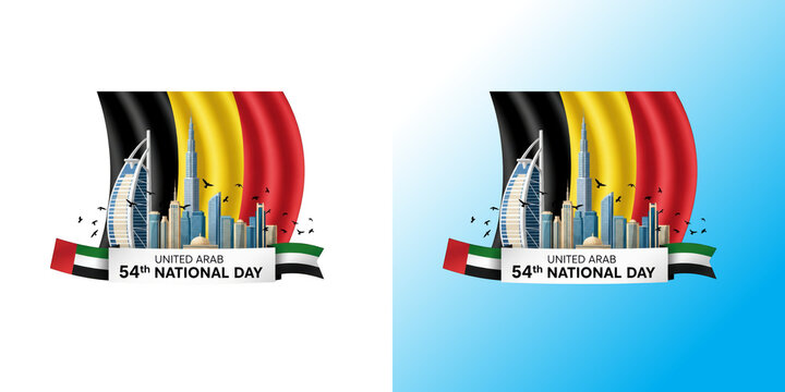 Belgium flag icon with city skyline silhouette design isolated on a clean white background