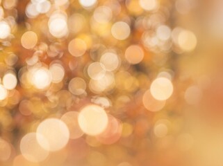 Fototapeta premium Soft Golden Autumn Foliage with Warm Bokeh Light and Natural Background